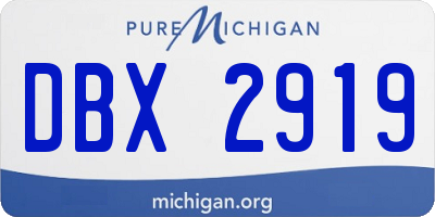 MI license plate DBX2919
