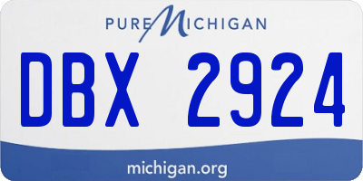 MI license plate DBX2924