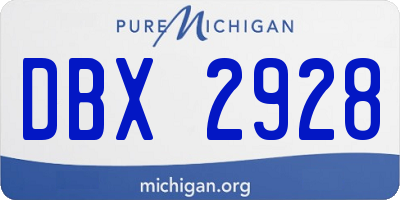 MI license plate DBX2928