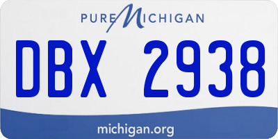 MI license plate DBX2938