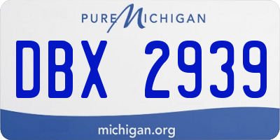 MI license plate DBX2939