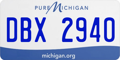 MI license plate DBX2940