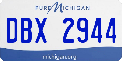 MI license plate DBX2944