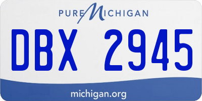 MI license plate DBX2945
