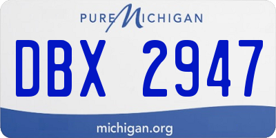 MI license plate DBX2947