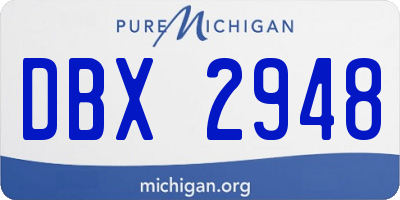 MI license plate DBX2948