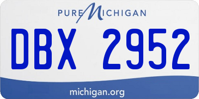 MI license plate DBX2952