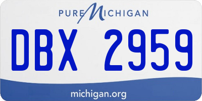 MI license plate DBX2959