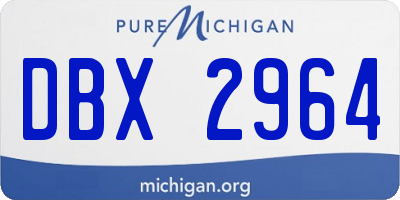 MI license plate DBX2964