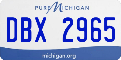 MI license plate DBX2965