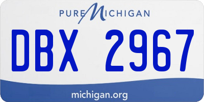 MI license plate DBX2967