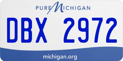 MI license plate DBX2972