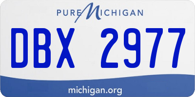 MI license plate DBX2977
