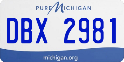 MI license plate DBX2981