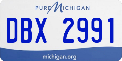 MI license plate DBX2991