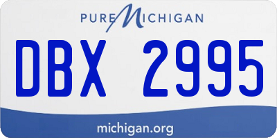 MI license plate DBX2995