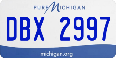 MI license plate DBX2997