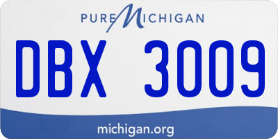 MI license plate DBX3009