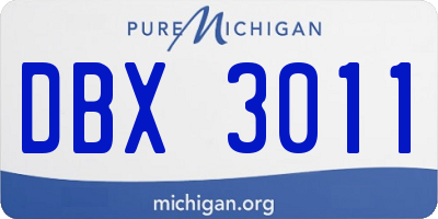 MI license plate DBX3011