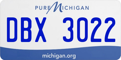 MI license plate DBX3022