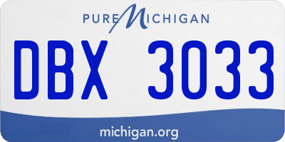 MI license plate DBX3033