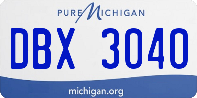 MI license plate DBX3040