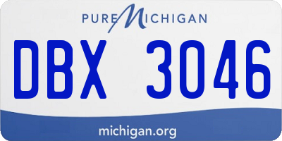 MI license plate DBX3046