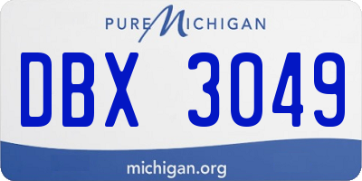 MI license plate DBX3049