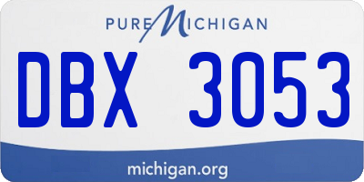 MI license plate DBX3053