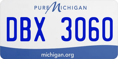 MI license plate DBX3060