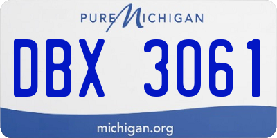 MI license plate DBX3061