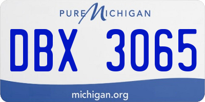 MI license plate DBX3065