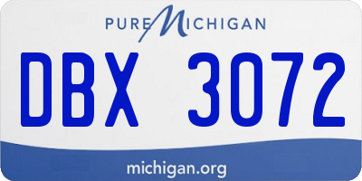 MI license plate DBX3072
