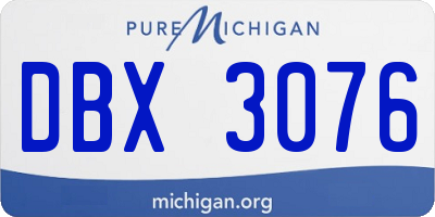 MI license plate DBX3076
