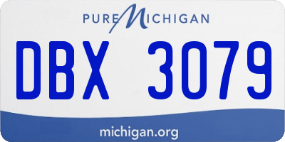 MI license plate DBX3079