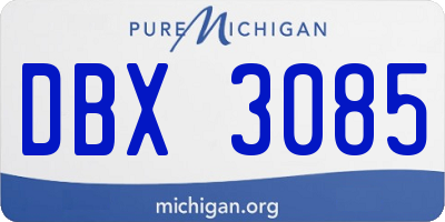 MI license plate DBX3085