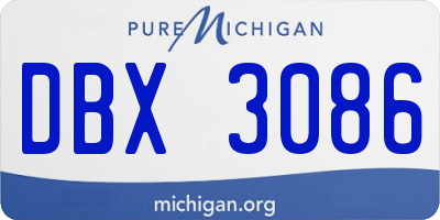 MI license plate DBX3086