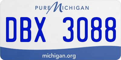 MI license plate DBX3088