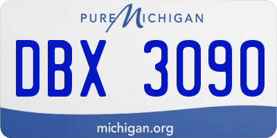 MI license plate DBX3090