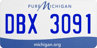 MI license plate DBX3091