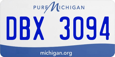 MI license plate DBX3094