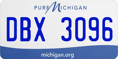 MI license plate DBX3096