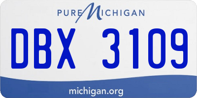 MI license plate DBX3109