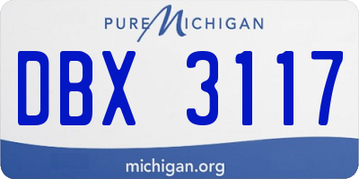 MI license plate DBX3117