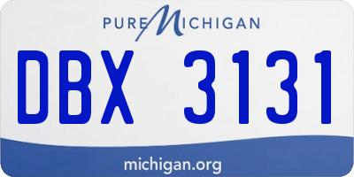 MI license plate DBX3131