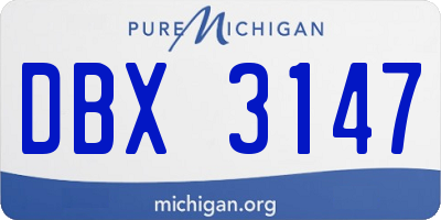MI license plate DBX3147