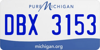 MI license plate DBX3153