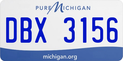 MI license plate DBX3156