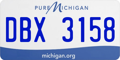 MI license plate DBX3158