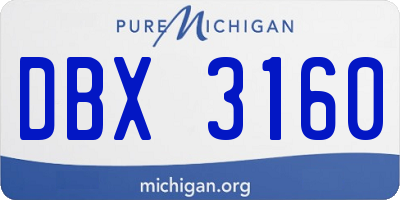 MI license plate DBX3160